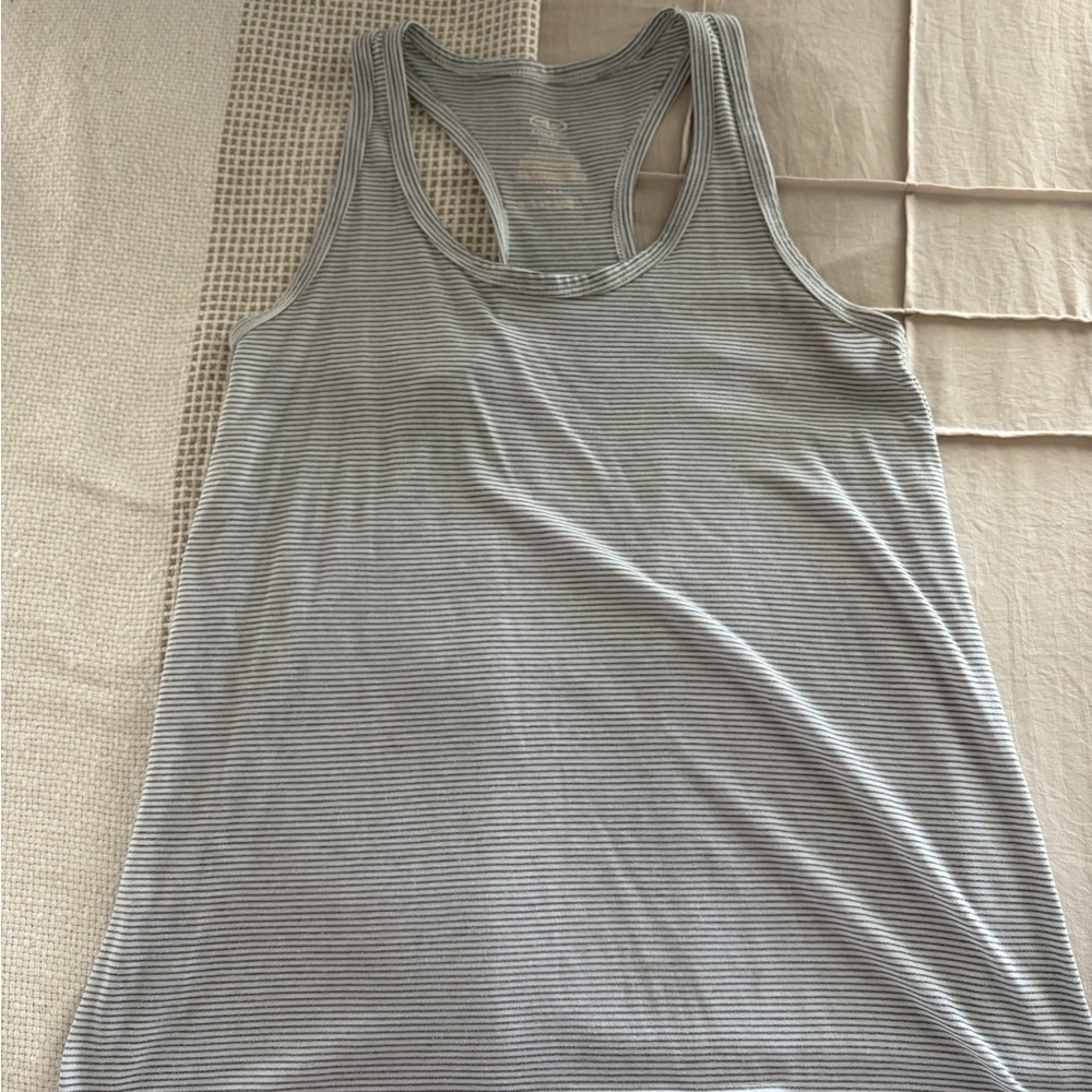 Gray Striped Women's Tank Top